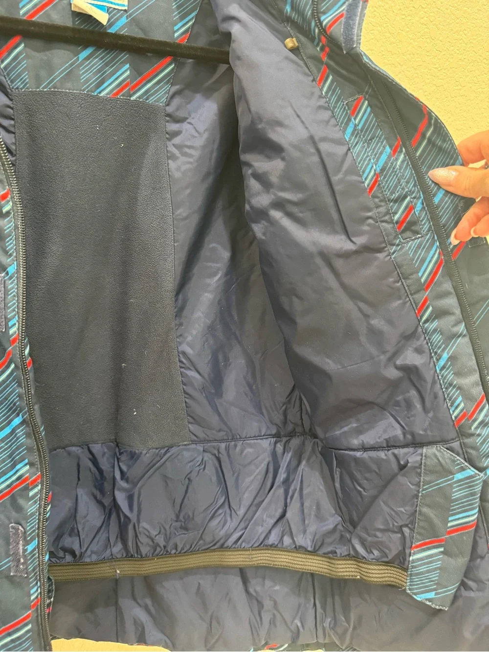 Columbia Youth L 14/16 Winter Ski Jacket Blue Hooded Outgrown Grow System Coat - Picture 9 of 12